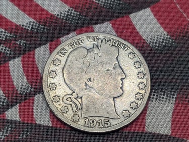 1915-S Barber Half Dollar 90% Silver