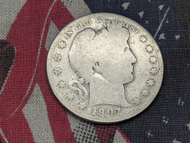 1907-O Barber Half Dollar 90% Silver