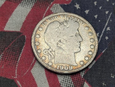 1909 Barber Half Dollar 90% Silver