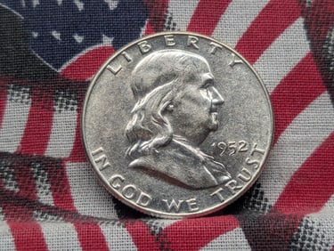 1952 Franklin Silver Half Dollar - AU/UNC