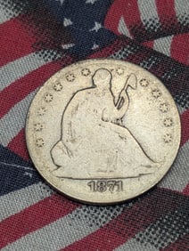 1871-S Seated Liberty Half Dollar 90% Silver