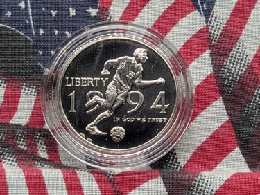 1994-D PROOF World Cup USA Commemorative Half Dollar in Capsule