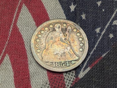 1854 Seated Liberty Dime w/Arrows 90% Silver