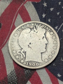 1900 Barber Half Dollar 90% Silver