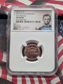 2023-D Lincoln Shield Cent - NGC MS68 RD - Early Release