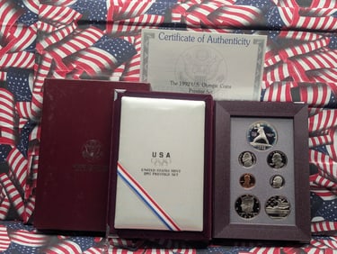 1992-S U.S. Mint Prestige Set in OGP w/ COA - Includes Olympic Baseball Commemorative Silver Dollar