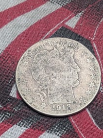 1912 Barber Half Dollar, 90% Silver