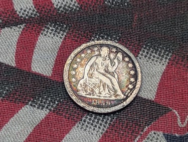 1859 Seated Liberty Dime, 90% Silver