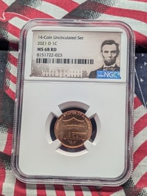 2021-D Lincoln Shield Cent - NGC MS68 RD