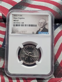 2022-P Maya Angelou Quarter - NGC MS67