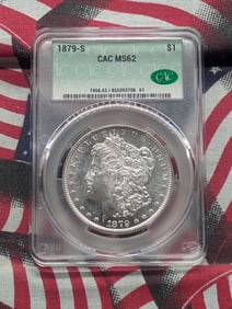 1879-S Morgan Silver Dollar - CAC Cert. MS62