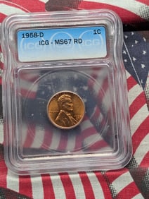 1958-D Lincoln Wheat Cent MS67 RD