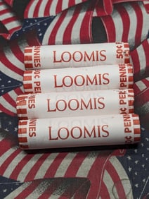(4) 2025-P Unopened Rolls Of Lincoln Shield Cents