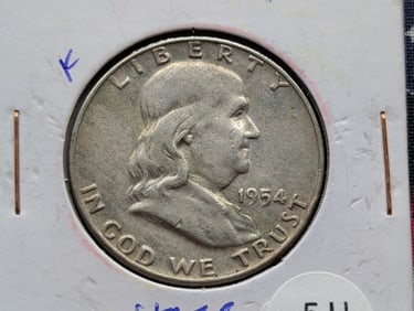 1954-D Silver Franklin Half Dollar - Better Date! - Nice Details!