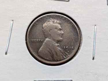 1914-D Lincoln Wheat Cent, Key Date, Very Fine