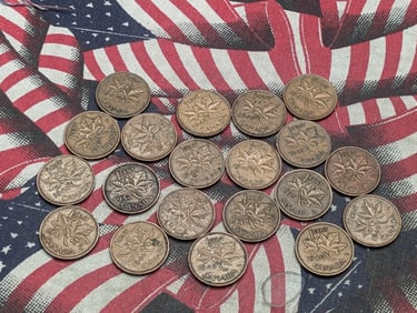 (20) 1940's Canada small cents