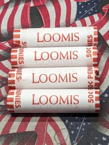 (4) 2025-P Unopened Rolls Of Lincoln Shield Cents