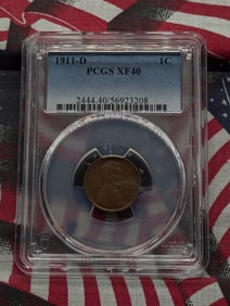 1911-D Lincoln Wheat Cent PCGS XF40