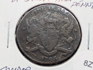 1796 Cathedral Church of Sarum Half Penny condor Token