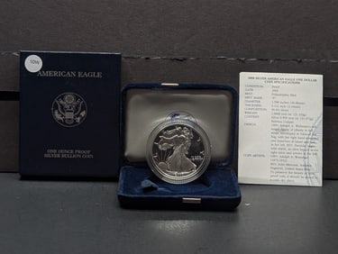 2000-P American Silver Eagle, .999 Silver In OGP With COA