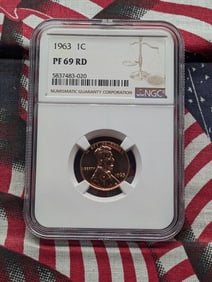 1963 Lincoln Memorial Cent PF 69 RD By NGC