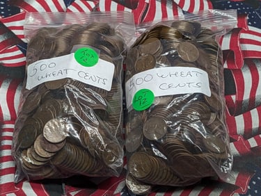 Approximately 1000 Lincoln Wheat Cents