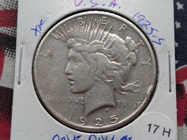 1925-S Silver Peace Dollar - Better Grade! - Low Mintage!