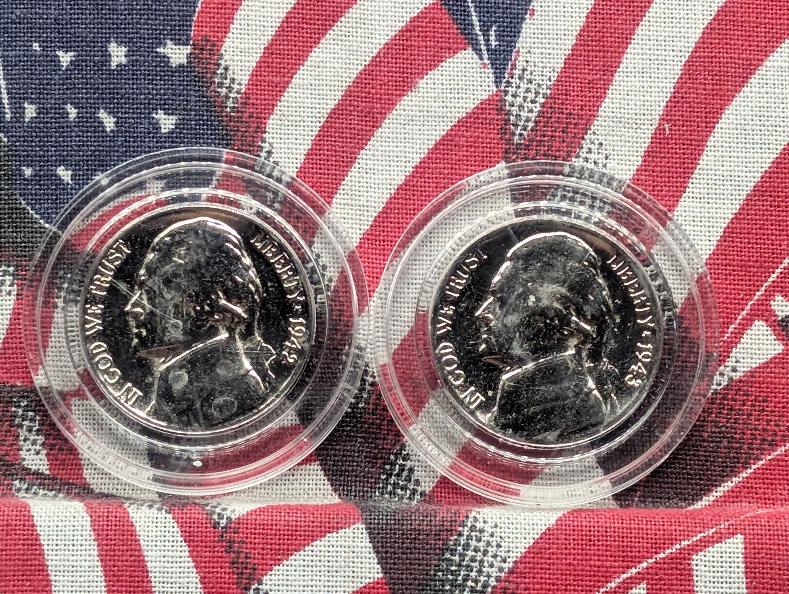 1942-P & 1943-P 35% "Silver" Jefferson Nickels: 1942-P & 1943-P 35% "Silver" Jefferson Nickels