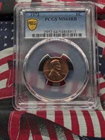 1972 Lincoln Memorial Cent, PCGS MS64 RB