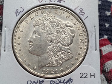 1921 Silver Morgan Dollar - Better Grade! - Last Year!!
