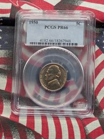 1950 Jefferson Nickel PCGS PR 66