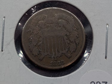 1868 "Scarce Date" Two Cent piece