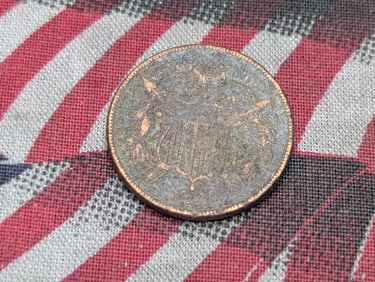 1871 Tough Date US 2 Cent Piece. Civil War Era