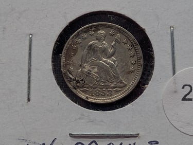 1853 Seated Liberty Half Dime w/arrows