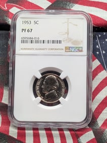 1953 Jefferson Nickel PF 67 By NGC