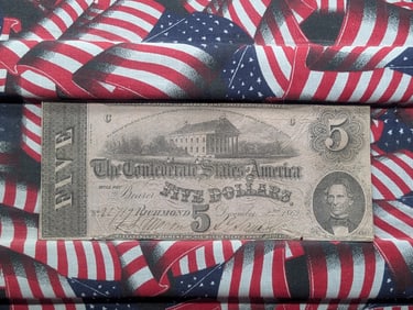 1862 Confederate States $5 Bank Note