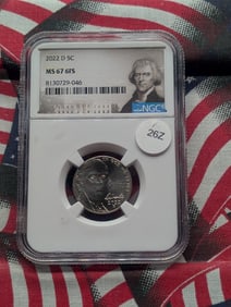 2022-D MS67 6FS Jefferson Nickel, (Graded by NGC)