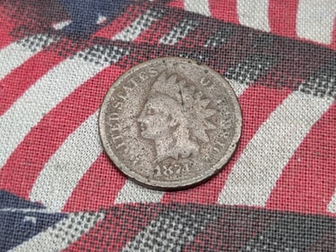 1874 Indian Head Cent. Semi Key