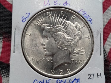 1922 Silver Peace Dollar - Better Grade! - Great Details!