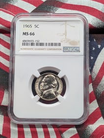 1965 Jefferson Nickel MS 66 By NGC