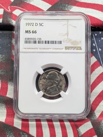 1972-D Jefferson Nickel MS 66 By NGC