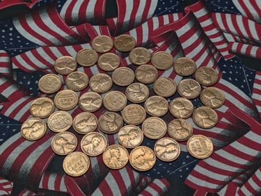 Forty 1920's Lincoln Wheat Cents
