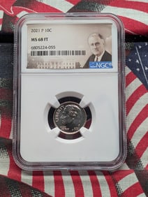 2021-P Roosevelt Dime MS 68 FT By NGC