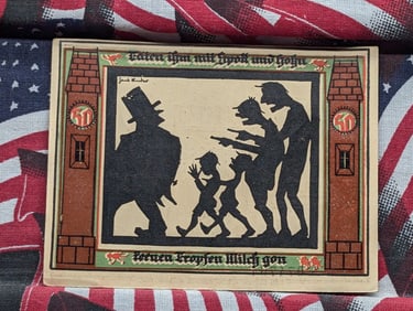 1920, UNC-CRISP, German 50 PF Notgeld Note, 105 Years Old!