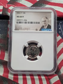 2022-P Roosevelt Dime MS 68 FT By NGC