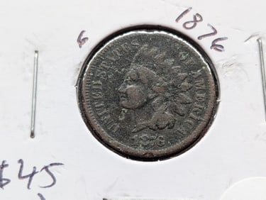 1876 Indian Head Penny - Semi-Key Date!