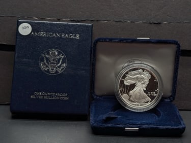 1995-P American Silver Eagle, .999 Silver In OGP