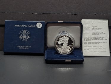 2008-W American Silver Eagle, .999 Silver In OGP With COA