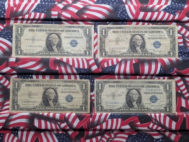 1935A, 1935E, 1935G, 1935H $1 "Silver" Certificates bank notes