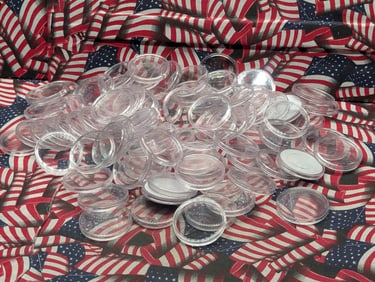 Lot of Silver Eagle Coin Capsules